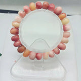 Multicolor Jade Abacus Beads Stretch Bracelet 7.5 Inch