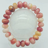 Multicolor Jade Abacus Beads Stretch Bracelet 7.5 Inch