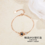 925 Silver Gem Planet Lucky Chain Bracelet Bridal Gift