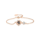 925 Silver Gem Planet Lucky Chain Bracelet Bridal Gift