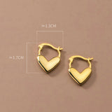 925 Silver Heart-Shaped Buckle Hoop Earrings for Women