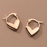 925 Silver Heart-Shaped Buckle Hoop Earrings for Women