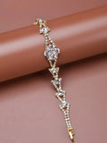 Charming Bride Wedding Bracelet Crystal Rhinestone Wide Princess Jewelry