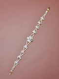 Charming Bride Wedding Bracelet Crystal Rhinestone Wide Princess Jewelry