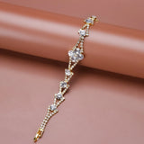 Charming Bride Wedding Bracelet Crystal Rhinestone Wide Princess Jewelry