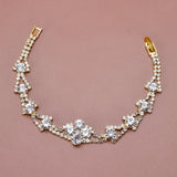Charming Bride Wedding Bracelet Crystal Rhinestone Wide Princess Jewelry