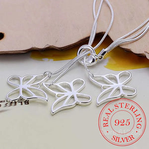 Butterfly Pattern Bracelets 925 Silver CZ Women Wedding