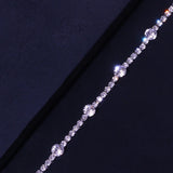 Crystal Ankle Bracelet Round Pendant Sandal Anklet