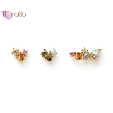 Crystal Stud Earrings 925 Sterling Silver for Women Girls Wedding Gift