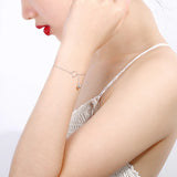 Cat Charm 925 Silver Bracelet Statement Jewelry