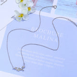 Charming Micro CZ Butterfly Necklace 925 Sterling Silver Chain Choker