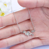 Charming Micro CZ Butterfly Necklace 925 Sterling Silver Chain Choker