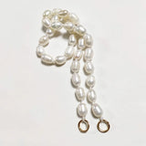 Freshwater Pearl Necklace Spiral Buckle Dangle Naszyjnik