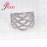 Zircon Crystal Infinite Ring 925 Silver Jewelry