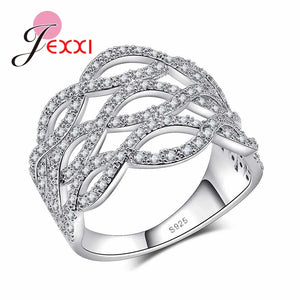 Zircon Crystal Infinite Ring 925 Silver Jewelry