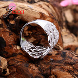 Zircon Crystal Infinite Ring 925 Silver Jewelry