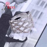Zircon Crystal Infinite Ring 925 Silver Jewelry