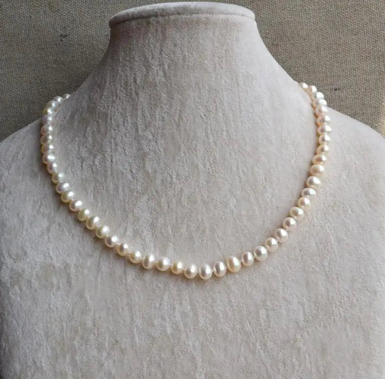 Charming Girl Gift Pearl Necklace 6-7mm