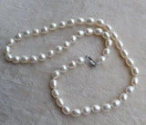 Charming Girl Gift Pearl Necklace, 6-7mm Rice Natural Pearl