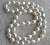 Charming Girl Gift Pearl Necklace, 6-7mm Rice Natural Pearl