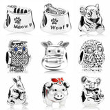 Animal Silver Charms for Europe Bracelet 925 Sterling Silver Bead