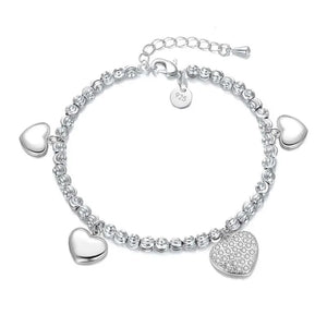 925 Silver CZ Life Tree Bracelet Bangle Girl Gift