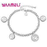 925 Silver CZ Life Tree Bracelet Bangle Girl Gift