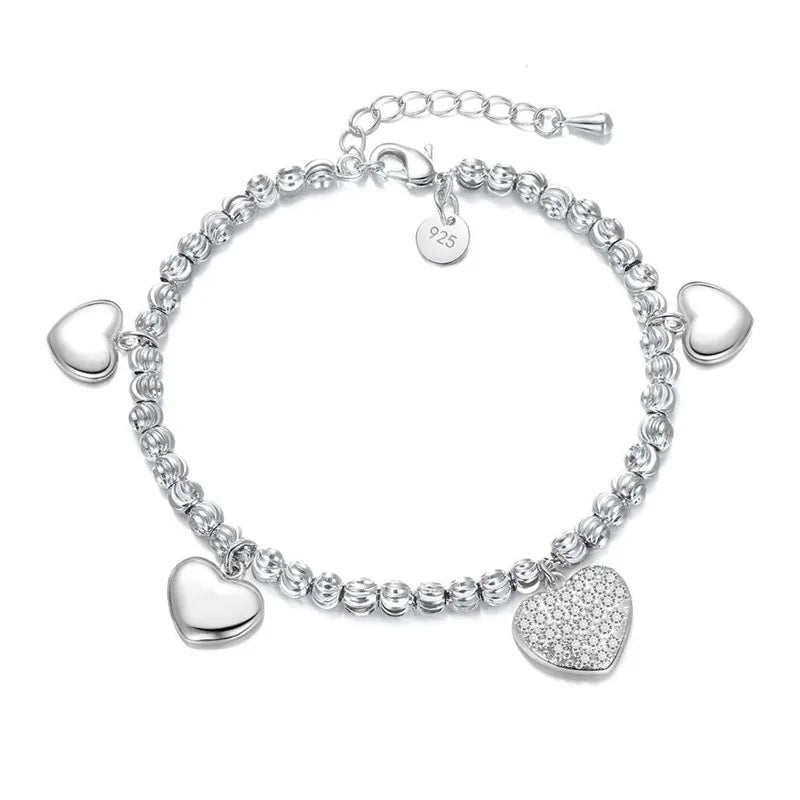 925 Silver CZ Life Tree Bracelet Bangle Girl Gift