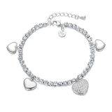 925 Silver CZ Life Tree Bracelet Bangle Girl Gift