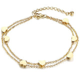 Charming Double Heart Bracelets & Bangles Set