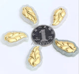 Natural A Jadeite Jade + 18K Chinese Tree Leaf Pendant Necklace
