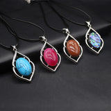 Shell Turquoise Crystal Pendant for DIY Jewelry Making