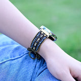 Natural Stone Watch Band Labradorite Single Wrap Smart Watch Strap
