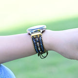 Natural Stone Watch Band Labradorite Single Wrap Smart Watch Strap