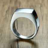 Stainless Steel Silver Polished Rings Wedding Party Unisex's Jewelry