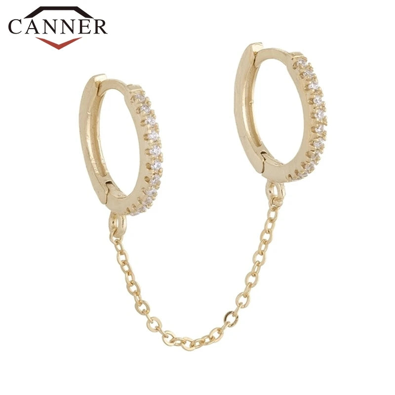 925 Silver Chain Tassel Earrings for Women