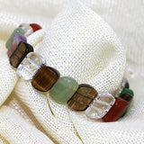 Charming Women's Bracelet Natural Mix-Stone Beads 10*15mm Elastic Jewelry Making