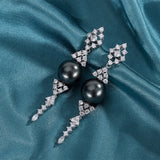 Pearl Drop Earrings for Women Party Wedding Fine Jewelry