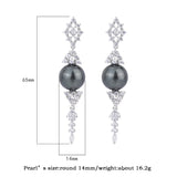 Pearl Drop Earrings for Women Party Wedding Fine Jewelry