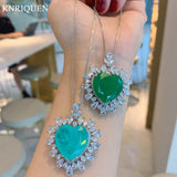 Heart-Shaped Paraiba Tourmaline Pendant Necklace