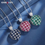 Gemstone Heart Pendant Necklace Lab Diamond Fine Jewelry