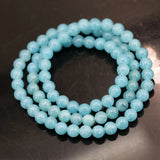 3 Rows Bracelets for Women Natural Jades Natural Stone Round Beads Chalcedony