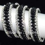 Crystal Rhinestones Stretchy Women Charms Bangles Bracelets