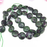 Red Green Zoisite Stone Beads 15inch