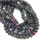 Red Green Zoisite Stone Beads 15inch