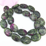 Red Green Zoisite Stone Beads 15inch