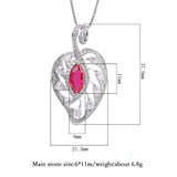 Gemstone Pendant Necklace Lab Diamond Cocktail Party Fine Jewelry