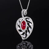 Gemstone Pendant Necklace Lab Diamond Cocktail Party Fine Jewelry