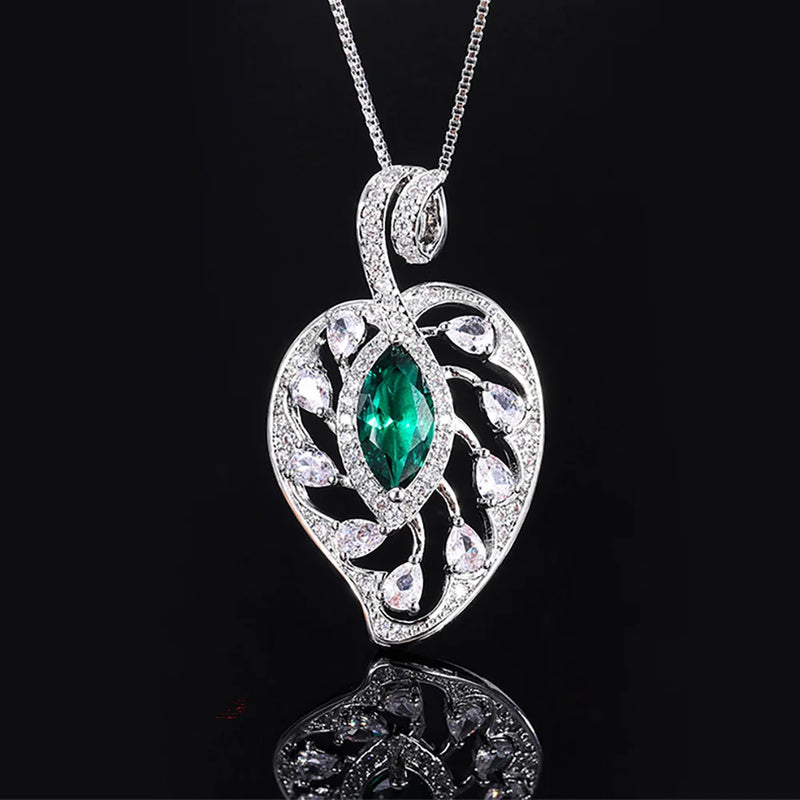 Gemstone Pendant Necklace Lab Diamond Cocktail Party Fine Jewelry