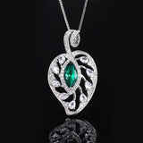 Gemstone Pendant Necklace Lab Diamond Cocktail Party Fine Jewelry